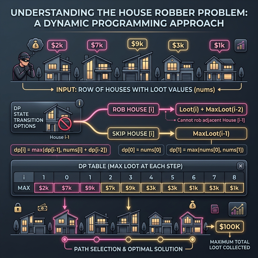 Illustration of House Robber state transitions in Java